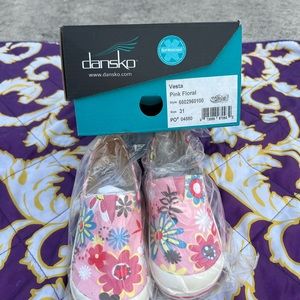 Dansko Girls flower clogs